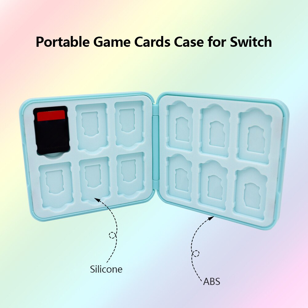 12 Grids Game Cards Case Storage Holder Cartridge Fit for Nintendo Switch/Switch Lite/3DS Portable Protective Storage Holder Box: Blue