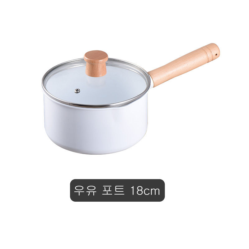 Double-sided Ceramic Frying Pan Series with 18CM Milk Pot and 24CM Soup Pot Combination WJ