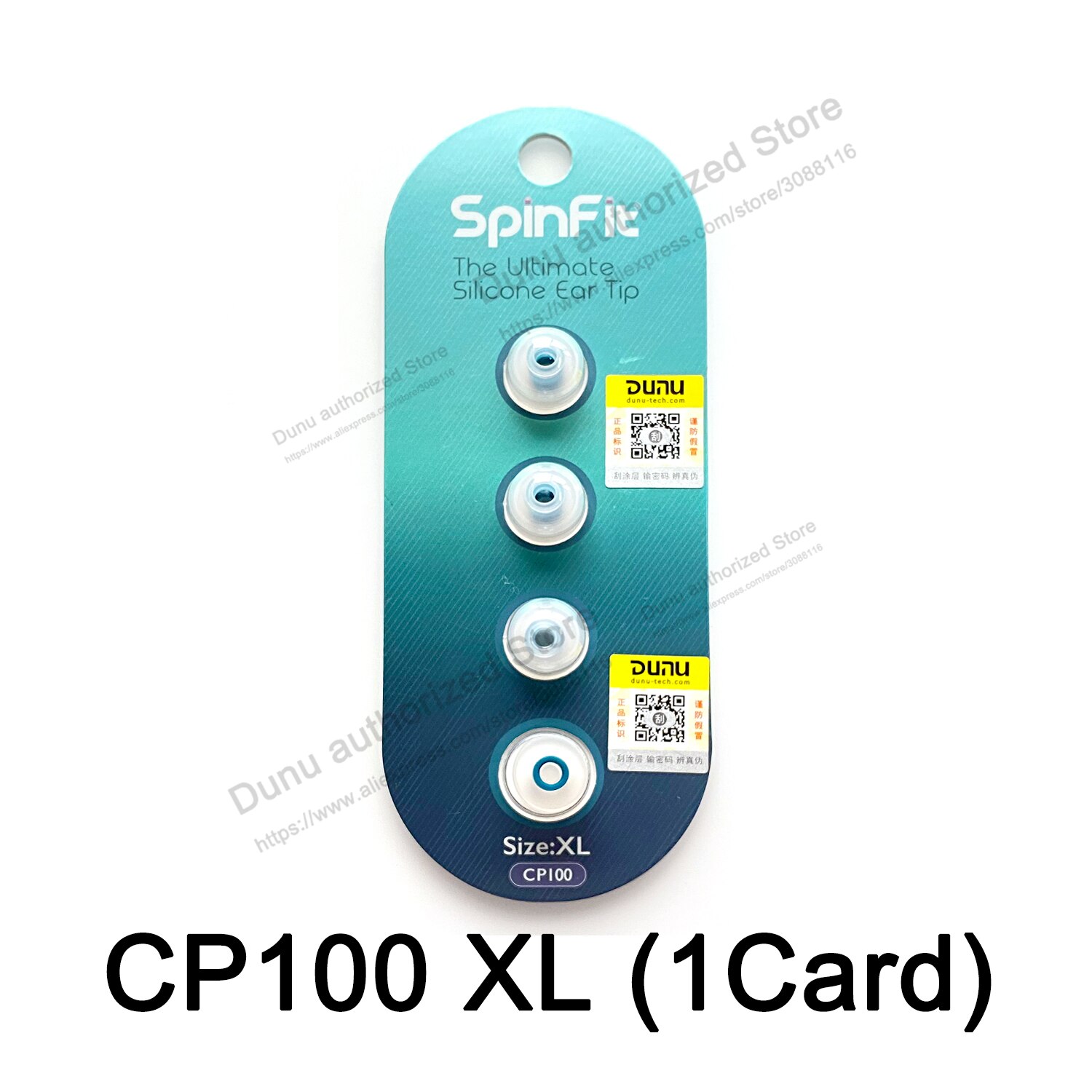 Dunu Spinfit CP100 CP800 CP145 (1 Kaart) gepatenteerde 360 Graden Gratis Rotatie Siliconen Oordopjes CP100 CP-100 CP-145 CP-800 (2 Pairs): CP100 XL  (1card)