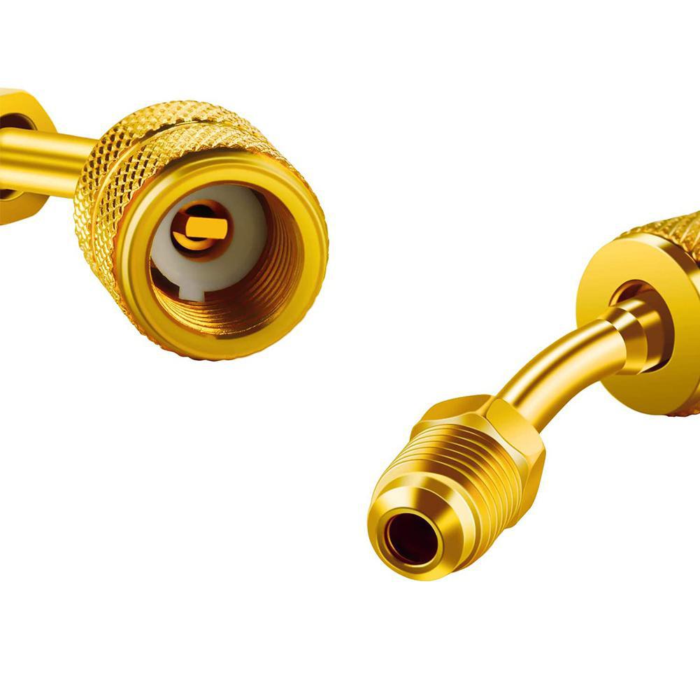 R410a Charging Vacuum Port Adapter Brass Converter for Mini Air Conditioner Refrigeration