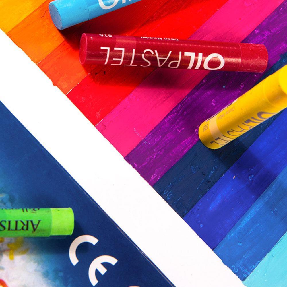 50 Colors Oil Pastel For Artist Student Graffiti Soft Pen Crayon Drawing School Pastel Supplies Set Stationery Art Painting Y4T5