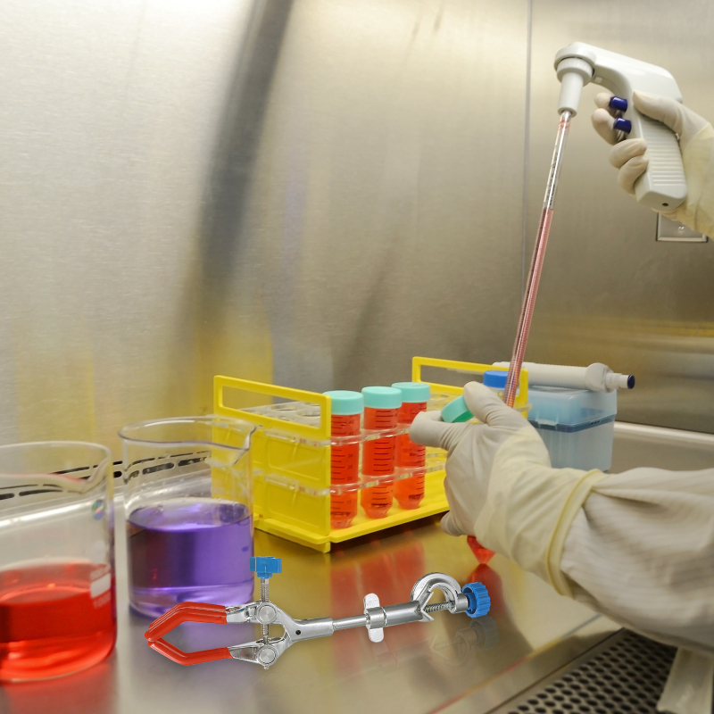 Laboratory Test Tube Clip 2-jaw clamp 4-jaw clips universal clamp condenser tube clamps tubes clamp college school Lab supplies