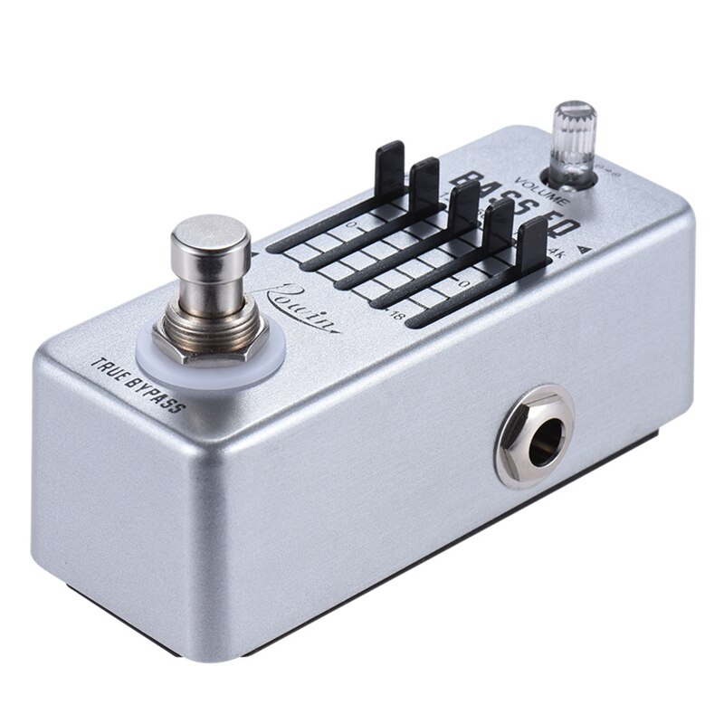 Rowin Lef-317B Bass Eq Equalizer Guitar Effect Pedal 5-Band Pedal Aluminum Alloy Body True Bypass