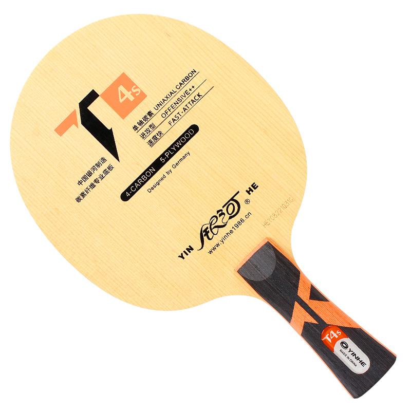 Echt Yinhe/Galaxy T-4S Tafeltennis Blade (5 hout + 4 eenassige carbon) ping Pong Racket Base Raquete: long handle