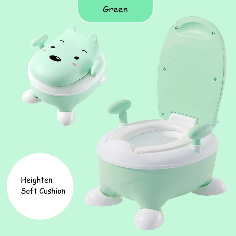 Bonbons couleur bébé infantile siège de toilette grand enfant enfants bébé toilette formation pot urinoirs tiroir Style facile à nettoyer: Green Heighten Soft