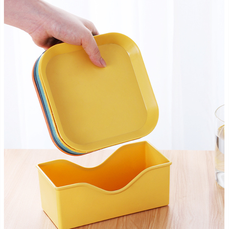 Wheat Straw Plate Eco-Friendly Multifunction Plate Unbreakable Cake Snacks Plate Dining Table Garbage Tray Spit Bone Dish