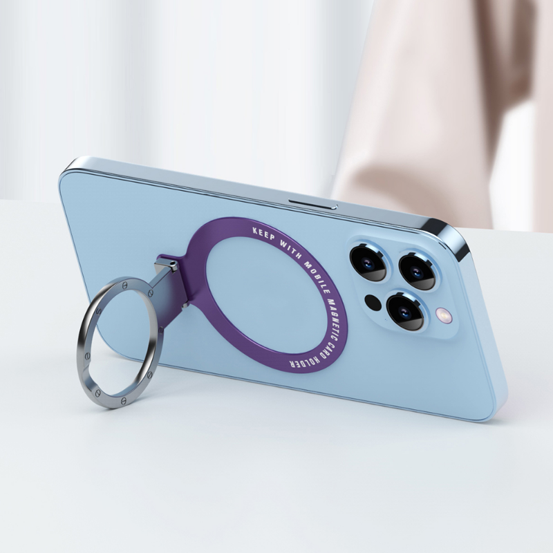 Suporte giratório de anel de dedo para celular, suporte magnético para magsafe, suporte universal para aperto traseiro de telefone