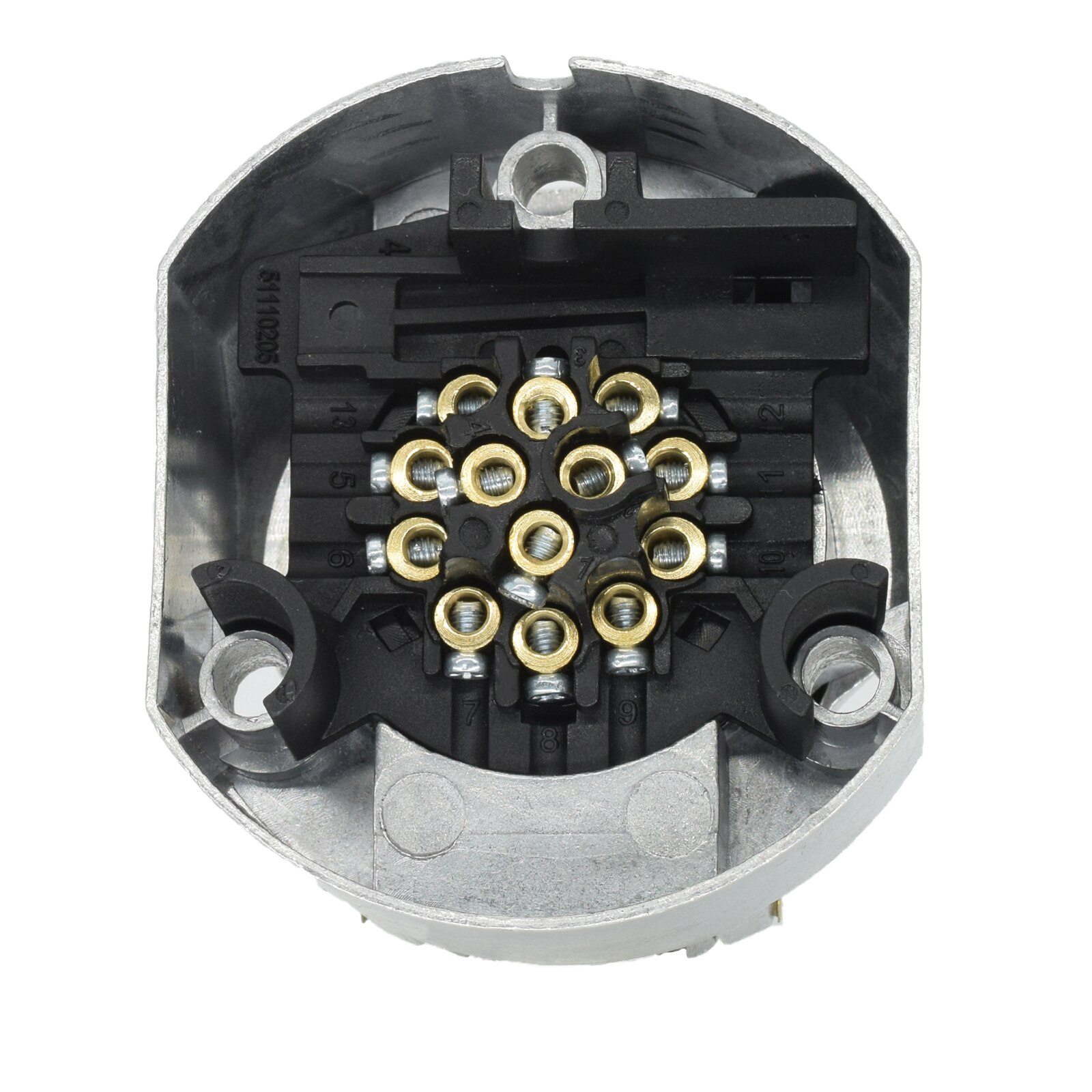 12V 13 Pin 13-Core Aluminum Durable Euro standard Trailer Socket Boat Trailer Spare Parts Electrical connector Car Accessories