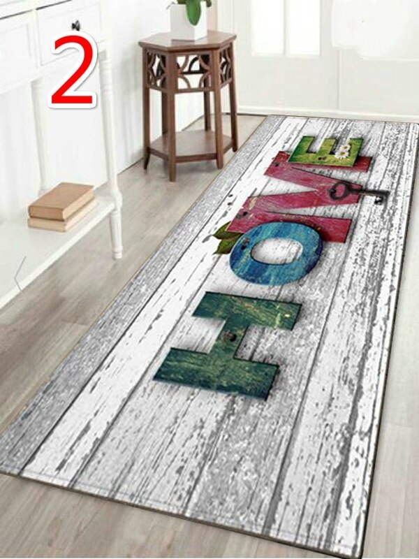 Tapijten bank voor slaapkamer tapijt Blauw grijs inkt geometrische stijl woonkamer tapijt non-slip vlekbestendig woonkamer tapijt balkon accessoires 60*160 cm