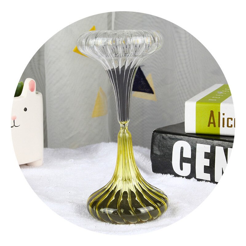 Sablier en verre, deux couleurs, haltère, sablier, rayures uniques, Souvenir de remise de diplôme, sablier, minuterie de 15 Minutes, 2022: Yellow Sandglass