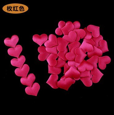Confettis en forme de cœur pour lit de mariage | Éponge à jeter en forme de cœur, fleurs pour décoration en chambre, pétales à la main, fournitures pour fête de amour, 2cm, 100 pièces: 2cm rose red