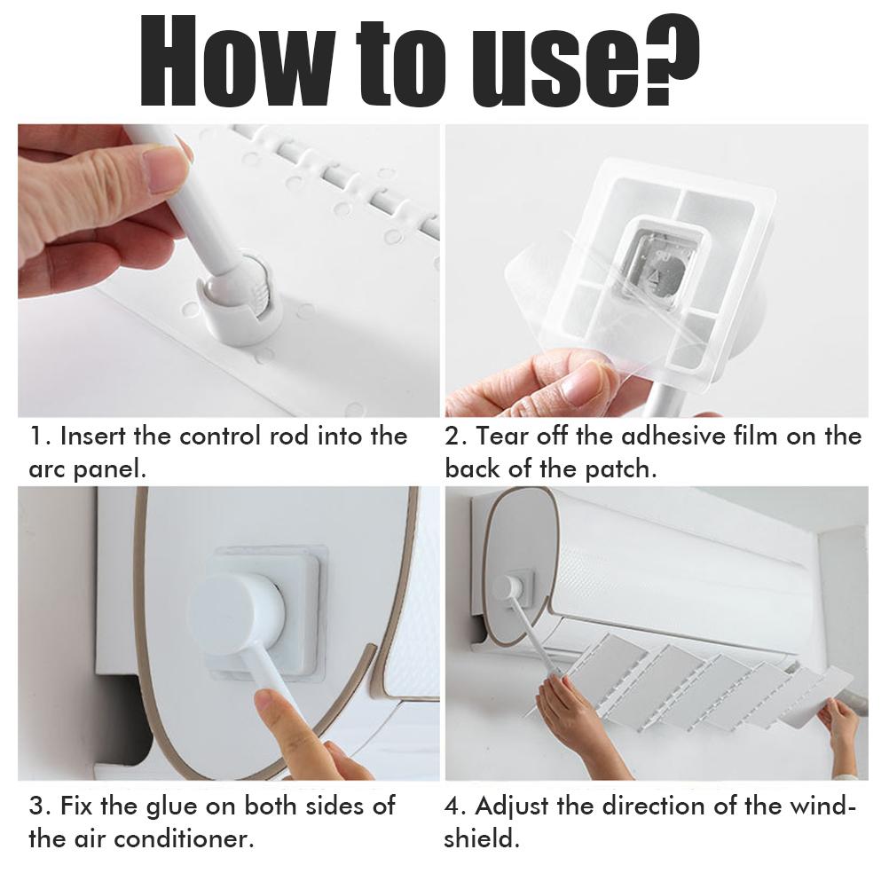 Klimatyzator deflektor chowany osłona nawiewu klimatyzacji robić domu sypialnia biuro