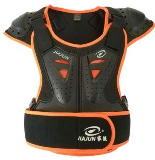 Kind Body Protector armor motorjacks Motocross back shield mouwloos vest Spine Borst Beschermende gears Jas: 2 / L