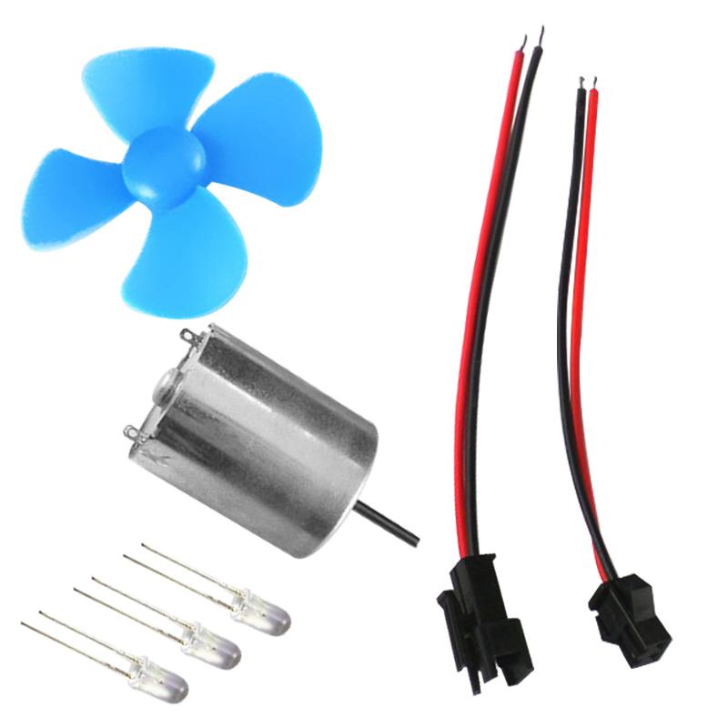 2 Pieces 60mm DIY Micro Wind Generator Wind Turbines Motor Model Kits Wind Power Teaching Tool