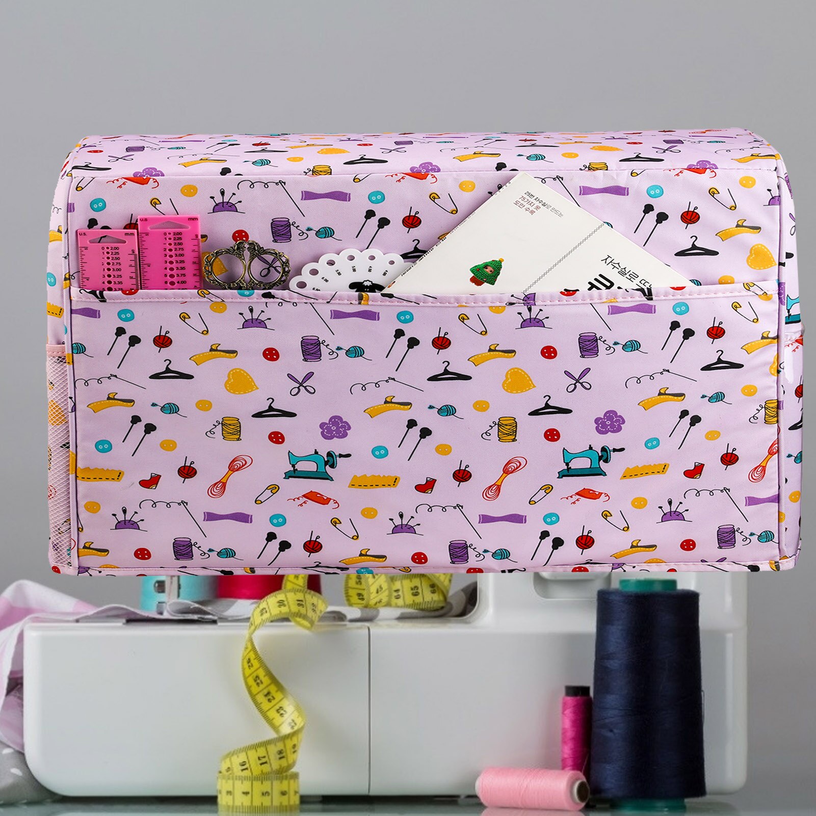 Staub Abdeckung für Nähmaschine Nähmaschine Abdeckung mit Taschen für Extra Zubehör Portable Storage Tasche Nähen Werkzeuge Taschen