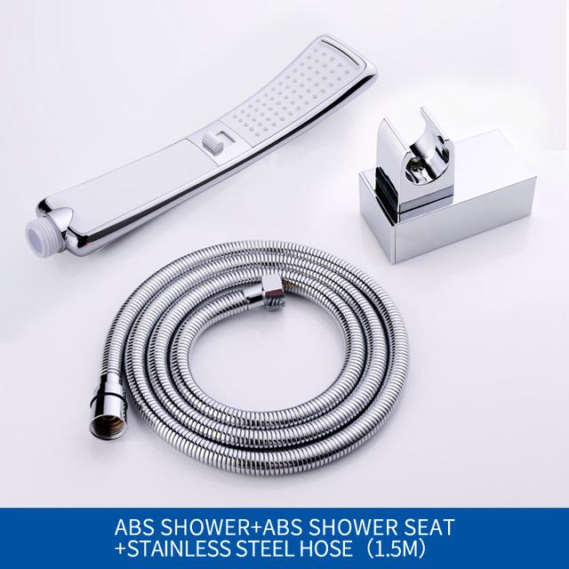 Waterfall 2 Function Hand Held Shower Head High Pressure Rain Shower Sprayer Water Saving Chrome Shower Set Bathroom: Whole Shower Set