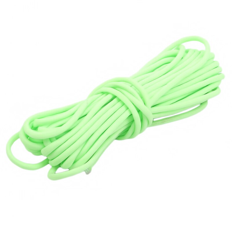 5/10 Meters Survival Paracord Luminous Rope Camp Glow Paracord 550LB 7 Strands Lanyard Ropes Outdoor Ropes: Green 10 meters