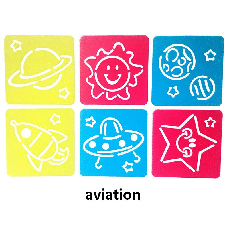 DIY Children&#39;s Painting Template Pattem Stencils Kids Animals Car Fruit Templates Early Educational Baby Child Drawing Toy: aviation