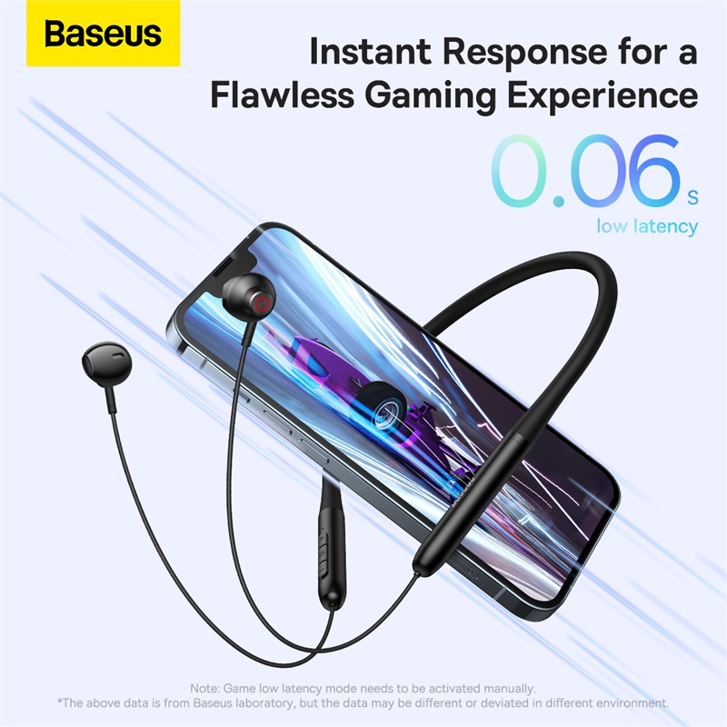 Baseus Nekband Oortelefoon Bluetooth 5.2 Magnetische Adsorptie Draadloze Hoofdtelefoon Opknoping Hals In-Ear Hifi Muziek Spel Sport Oordopjes