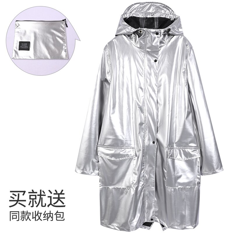 Women Long Raincoat Rain Coat Waterproof Rain Jacket coat Windbreaker