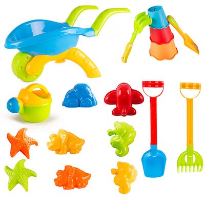 Juguetes De castillos De Playa De verano, herramientas De arena para palear arena en el reloj De arena, Juguetes para niños al aire libre, Juguetes De Playa, pasatiempos BE50TB: 17pcs set