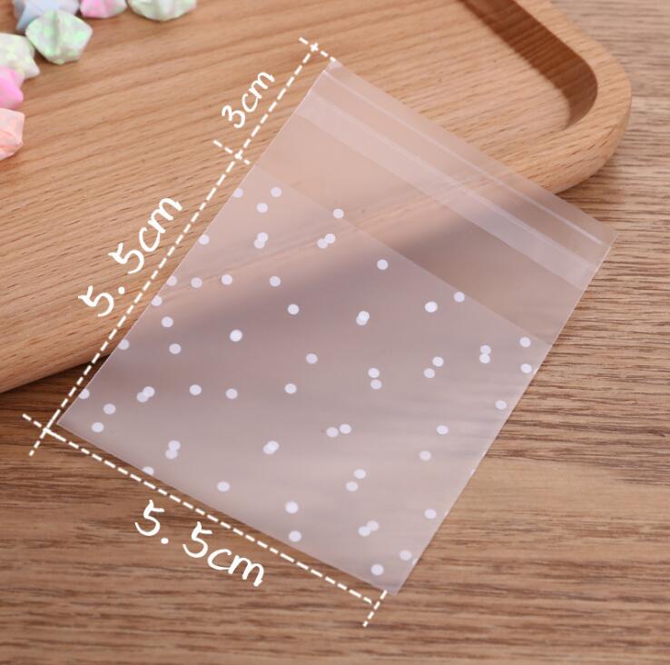 100 Stck/viel matt Weiß Stelle Western Pfannkuchen Tasche Süssigkeit Tasche Selbst Klebe Tasche Party Tasche: 5.5x5.5--3cm