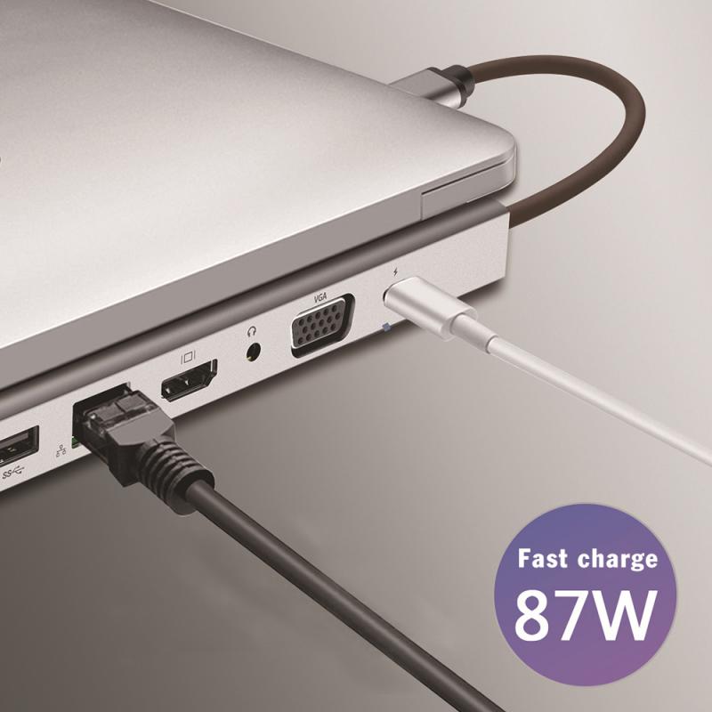 11 in 1 Typ-C Hub Adapter Dock USB 3,0 Karte-Leser 4K HDMI RJ45 VGA SD TF USB-C 3,0 Rollenmaschinenlinie Typc 3,5mm Jack Audio- Video für MacBook Pr