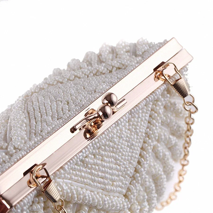 Abend taschen Frauen Kupplung Abend Kupplung Taschen Hochzeit Braut Handtasche Perle Perlen Muschel Kette Party Taschen LI-383