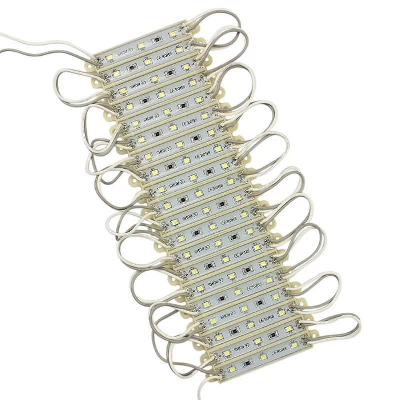 20 Stks/partij Smd 3528 12V Led Module Verlichting IP65 Warm Wit String Module Pixel Licht Voor Winkel Dvertisemen Teken Backlights