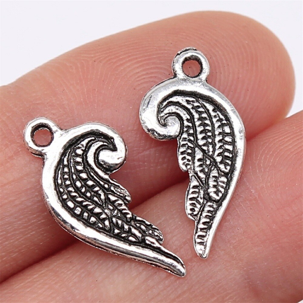 40pcs Angel Wings Connector Charms For Jewelry Making Wing Charms DIY Handmade Tibetan Finding Jewelry: Gold-color