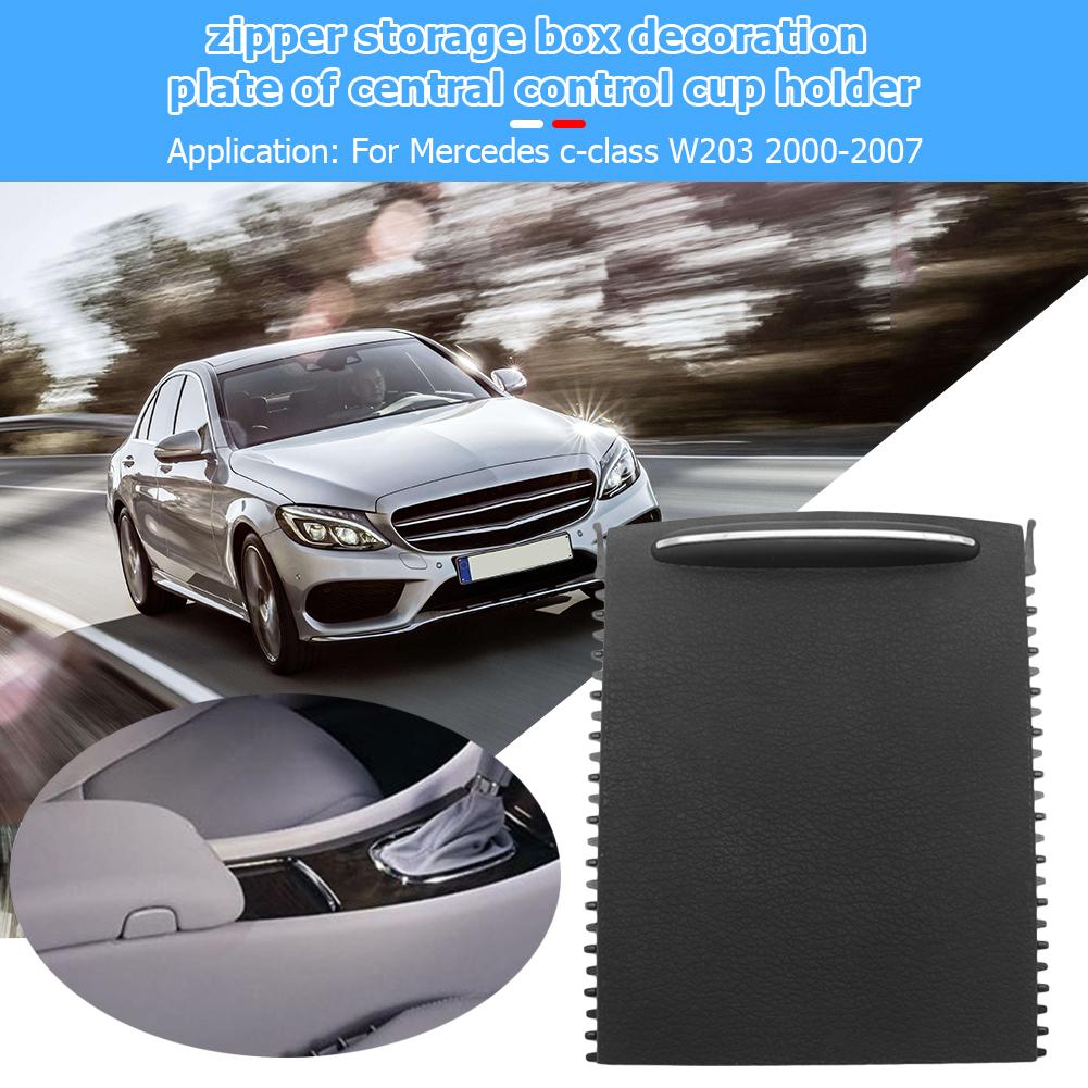 Console central do carro deslizante persianas suporte de copo de água do obturador rolo cego capa para mercedes-benz c-class w203 2000-2007