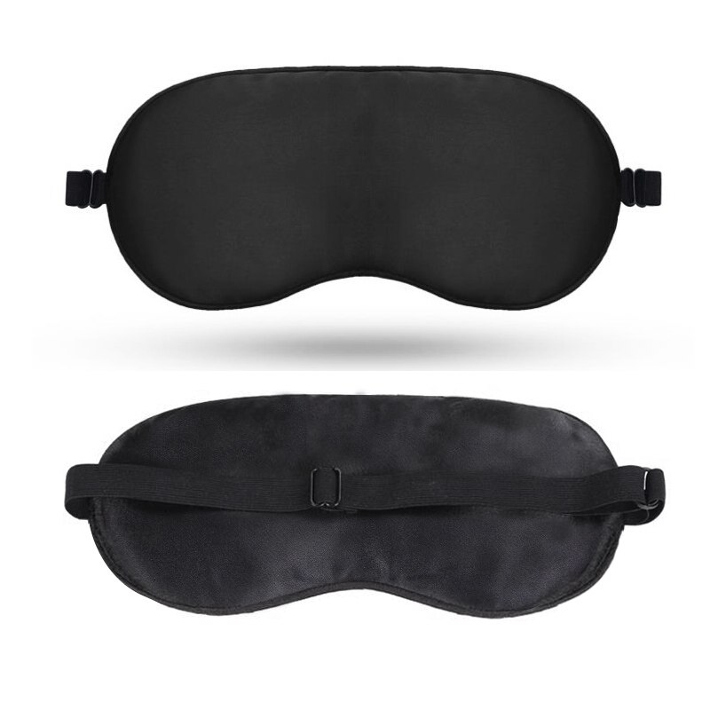 Zacht Glad Slaap Masker Ademend Blinddoek eye cover Eyeshade Blinddoek Voor Travel Rest Slapen Night Lengte Verstelbare zwart