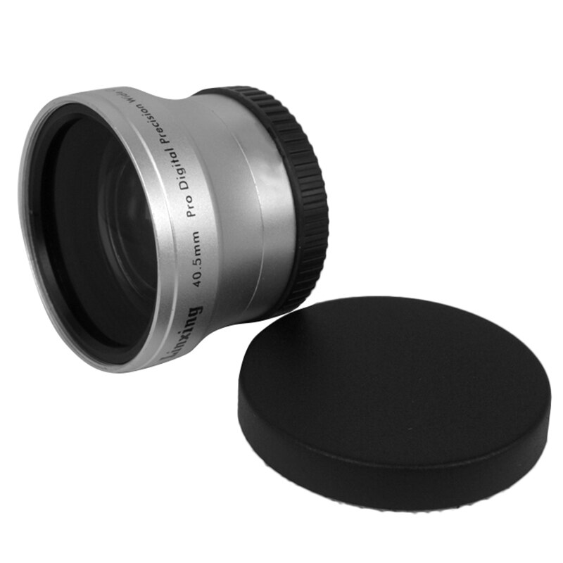 Newyi câmera de alta resolução lente 40.5mm 0.45x grande angular + lente conversão macro 40.5 0.45 prata
