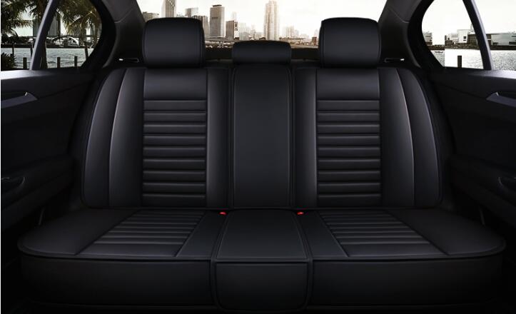 asiento de cuero Pu cojín no se mueve Universal cubierta del coche no diapositiva General saltos Hatchards a para Toyota Rav4 E6 X30: Good Black Back 1pcs