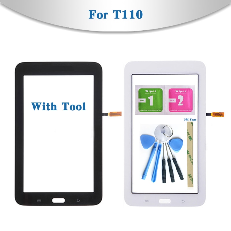 per Samsung galassia scheda 3 Lite 7.0 SM-T110 SM-T111 T110 T111 tavoletta tocco schermo Digitizer Sensore Anteriore Esterno Obiettivo di Vetro pannello
