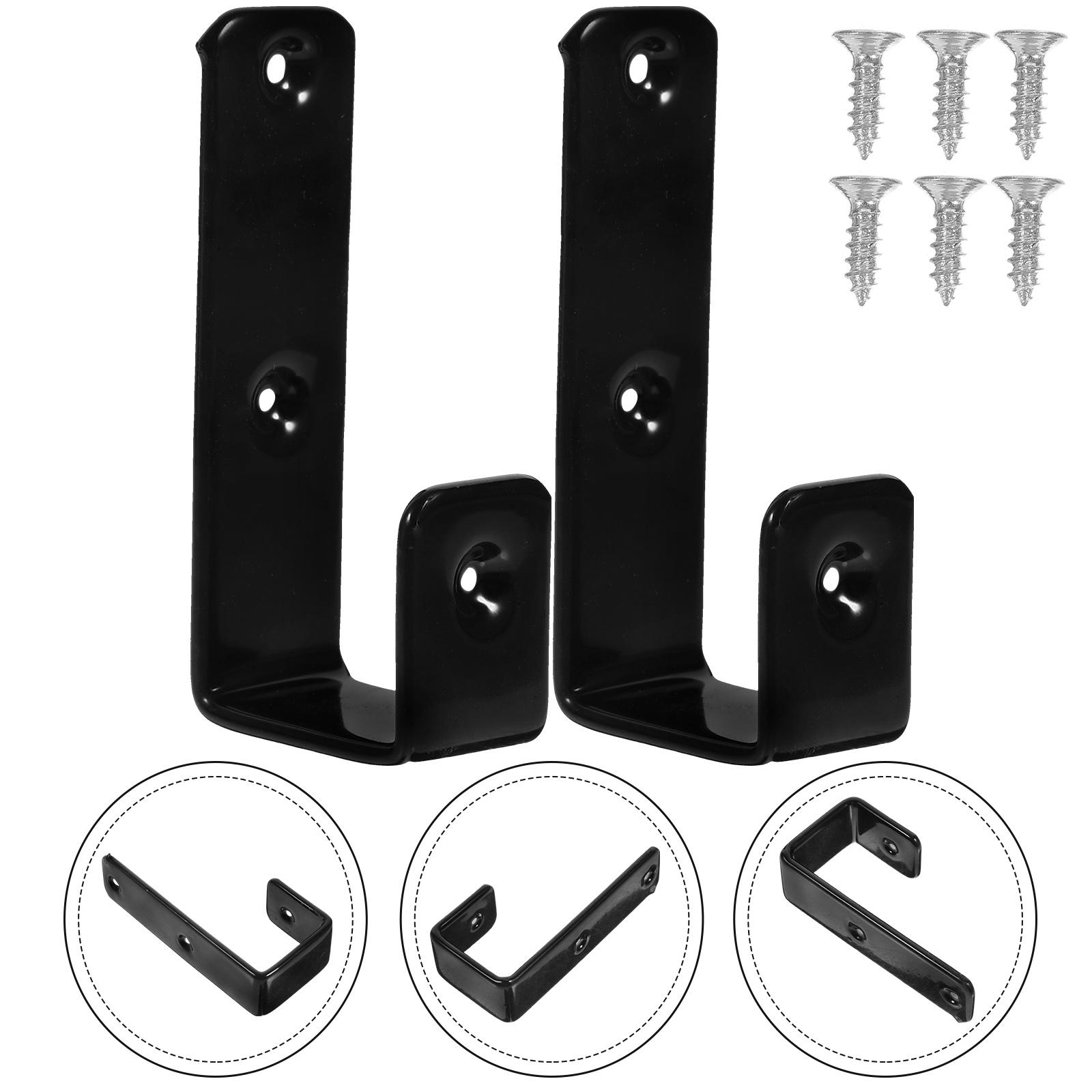 Rubber Coated Hooks Bunk Bed Ladder Holders 25MM Stairs Brackets Iron Reliable Easy Install Screws Provided Practical