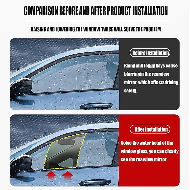 Acessórios universais para limpador de janela lateral de carro, ferramenta de limpeza de janelas para carros, remoção de névoa de água, lâmina de limpador