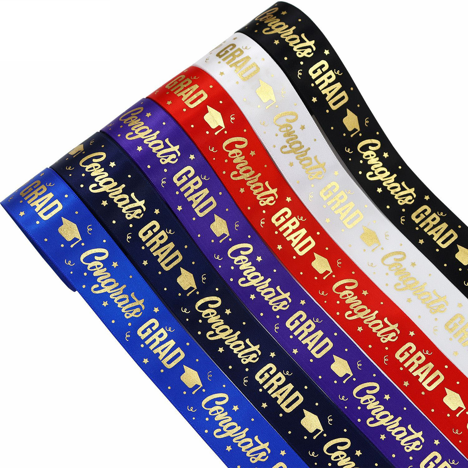 1 Roll，5 Yards Graduation Packaging Ribbon,Decoration Party DlY Bow Ribbon, Graduation Ceremony CampusParty Supplies