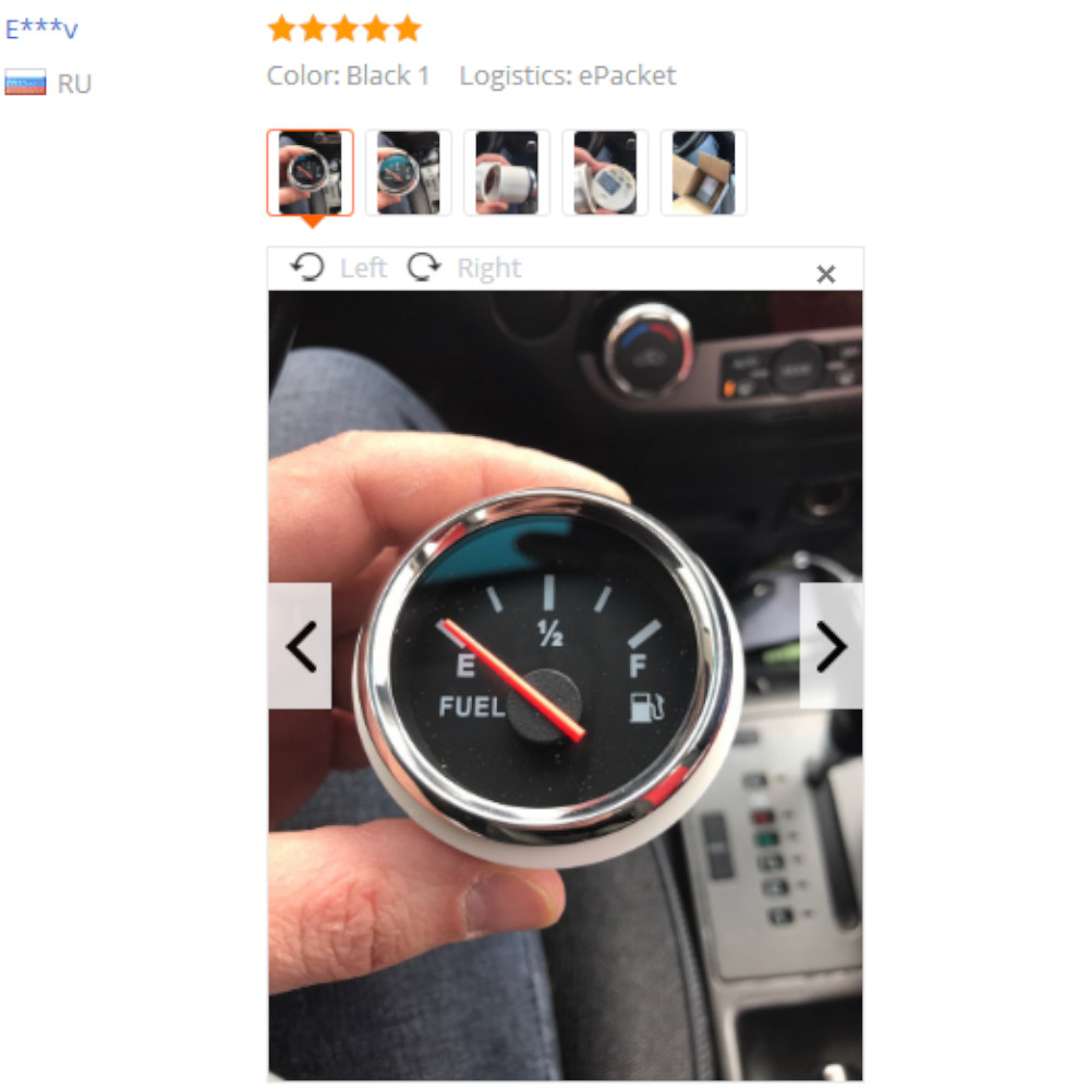 52 Mm 2 "9-32V Brandstofmeter Auto Boot Marine E-1/2-F Brandstoftank Niveau gauge 0-190ohm 240-33ohm Pointer Brandstofmeter Led Display