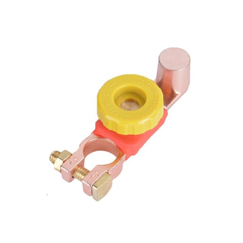 Battery Disconnect Switch Battery Link Terminal Quick Cut Off Switch Cut Master Brass: RED