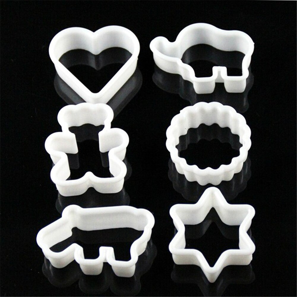 6pcs/set Christmas Cookie Cutter Tools Stainless Steel Gingerbread Men Shaped Biscuit Mold Kitchen Cake Decorating Tool
