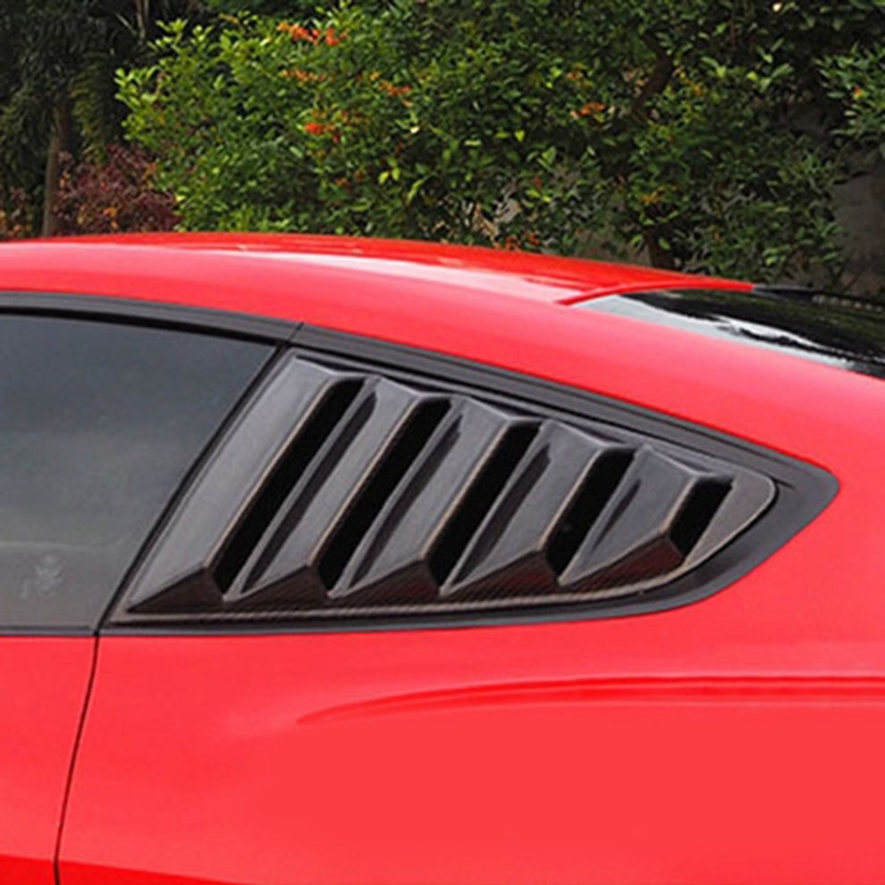 PP Ingot Silver Side Window Louvers GT Style Quarter Side Window Scoop Louvers For for Mustang