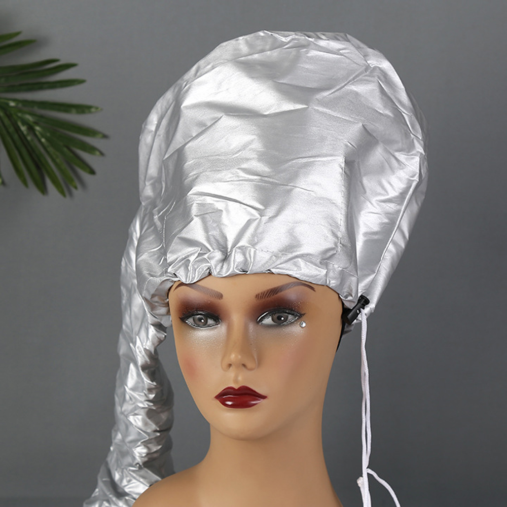 1 pièces sèche-cheveux capot capot sèche-cheveux fixation avec mentonnière et tuyau étendu accessoire réglable capot chapeau sèche-cheveux outil: Bleu profond
