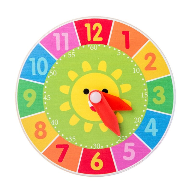 Learn How to Tell Time Teaching Clock Classroom Demonstration Night and Day Learning Clock