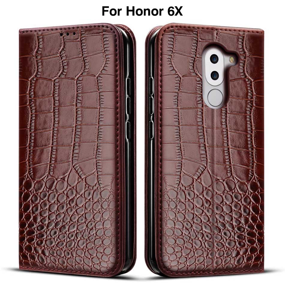 For Huawei Honor 6X case flip leather book style Case For Huawei Mate 9 Lite Phone Cases For Huawei GR5 cover + card slots: For Mate 9 Lite / Deep Brown