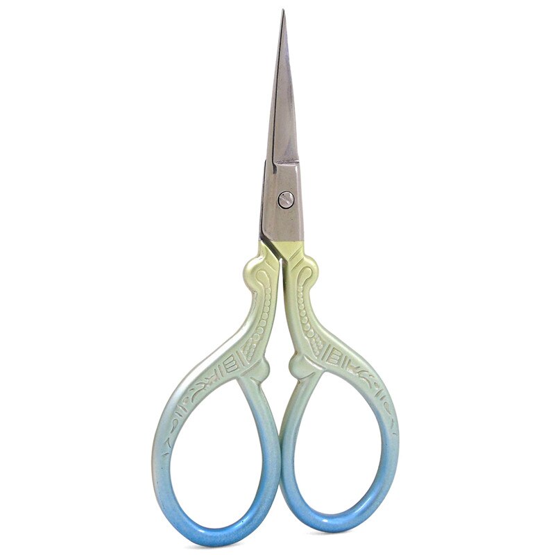Sharp Stainless Steel Scissors Printing Pink Mini DIY Craft Scissors Fabric Cutting Sewing Scissors Office Supplies: Blue