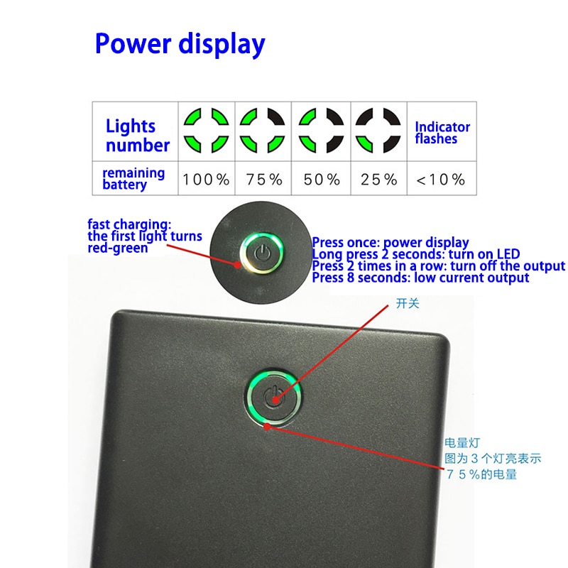 Free Welding QC 3.0 FCP Fast Charge Mobile Power Bank DIY kits IP5328 Table Lamp GF-8V PE Quick Charger 5V 9V 12V 2A Powerbank