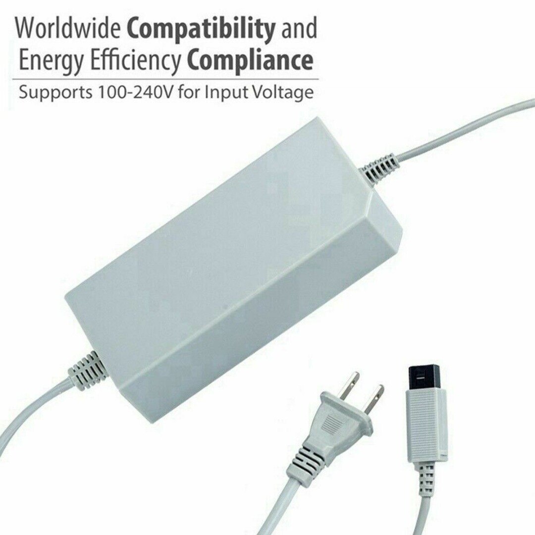 Adatto per Nintendo Wii console system caricabatterie da muro ca cavo adattatore di alimentazione 110-240V adatto per Console Nintendo Wii