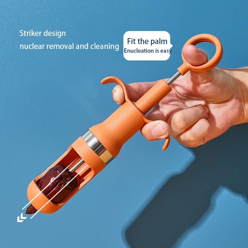 Jujube-extractor de frutas y verduras, utensilio de cocina para extraer frutos secos, frutas y verduras, Color Rojo