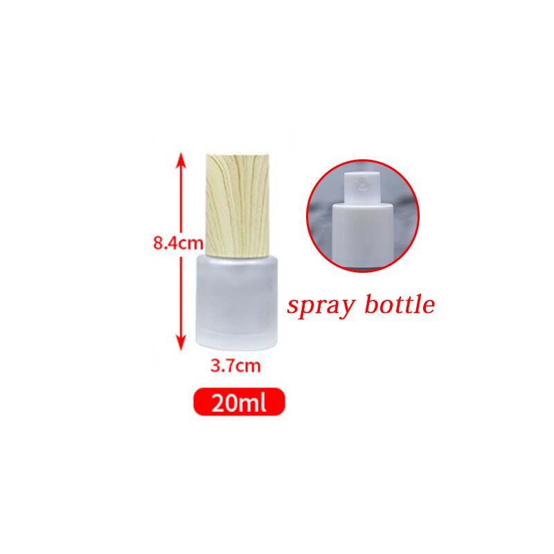 20/30/40/50/60/80ml Holz Milchglas Spray Flasche Lotion Pumpe Flüssigkeit sprayer Feinen Nebel Nachfüllbare Flaschen Holz Kappe Parfüm: A